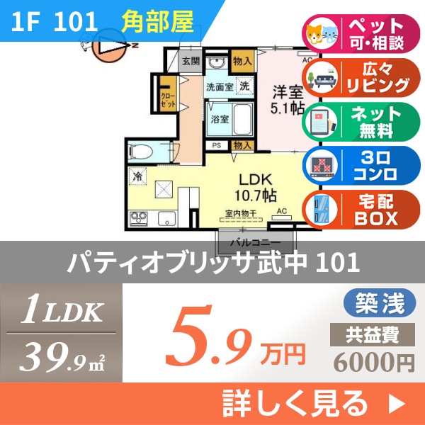 パティオブリッサ武中 101