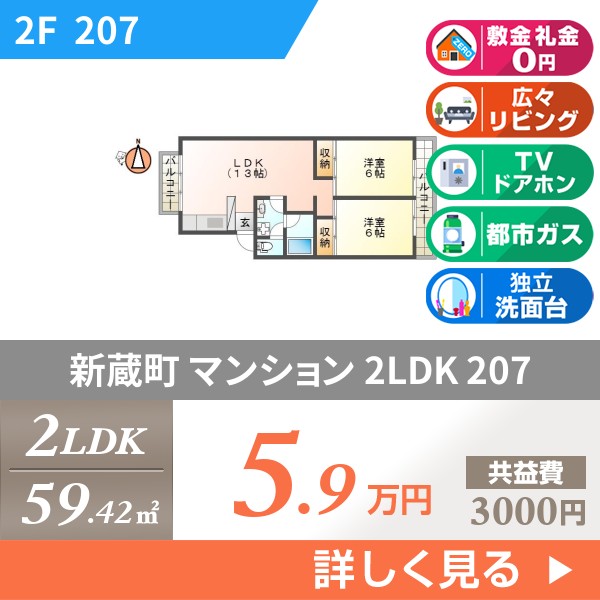 新蔵町 3階建マンション 1988年築 207