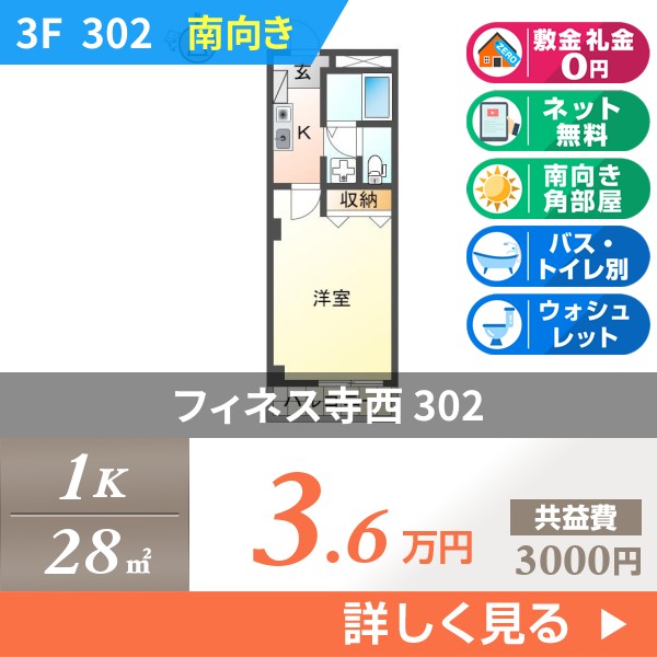 フィネス寺西 302