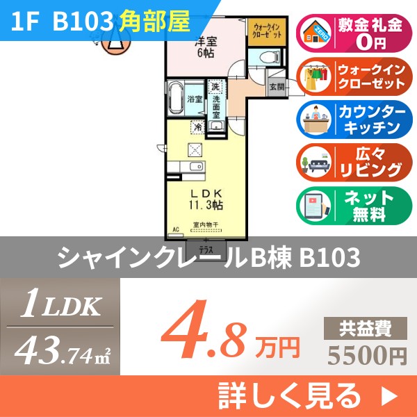シャインクレールB棟 B103