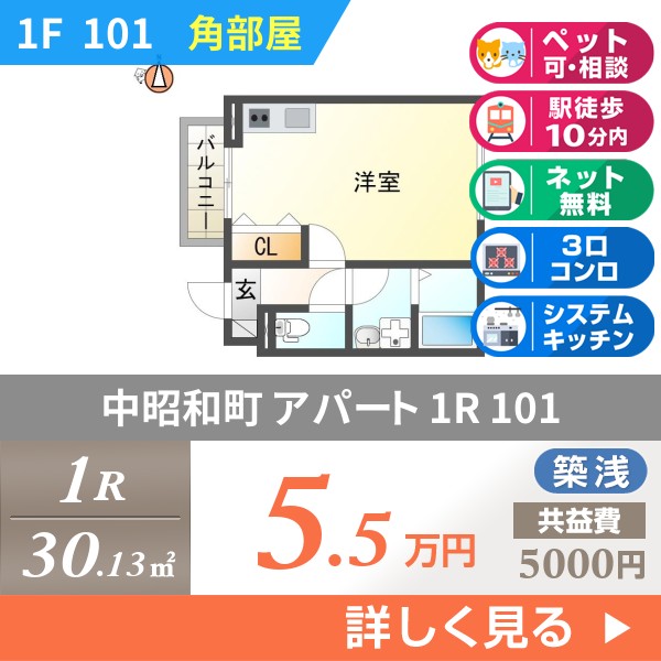 中昭和町 階建アパート 2021年築 101