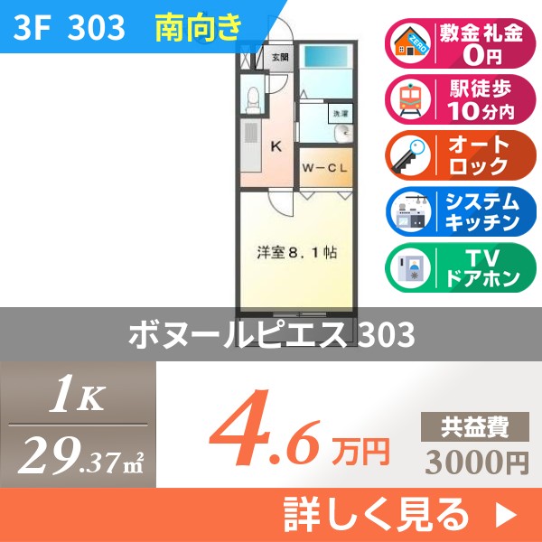 ボヌールピエス 303