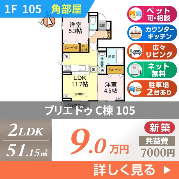 ブリエ ドゥ C棟 105