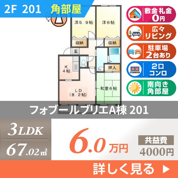 フォブールブリエA棟 201