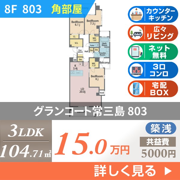 グランコート常三島 803