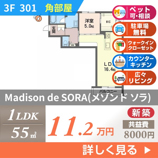 Madison de SORA（メゾン ド ソラ） 301