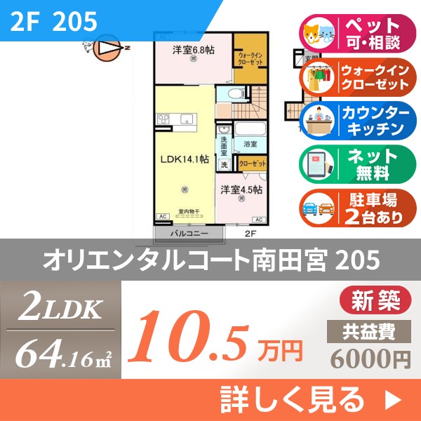 オリエンタルコート南田宮 205