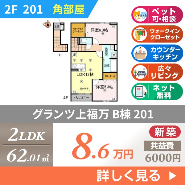 グランツ上福万 B棟 201