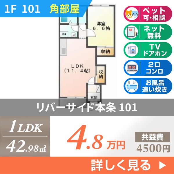 リバーサイド本条 101