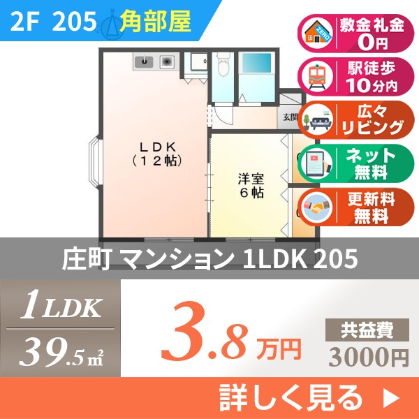 庄町 3階建マンション 1990年築 205