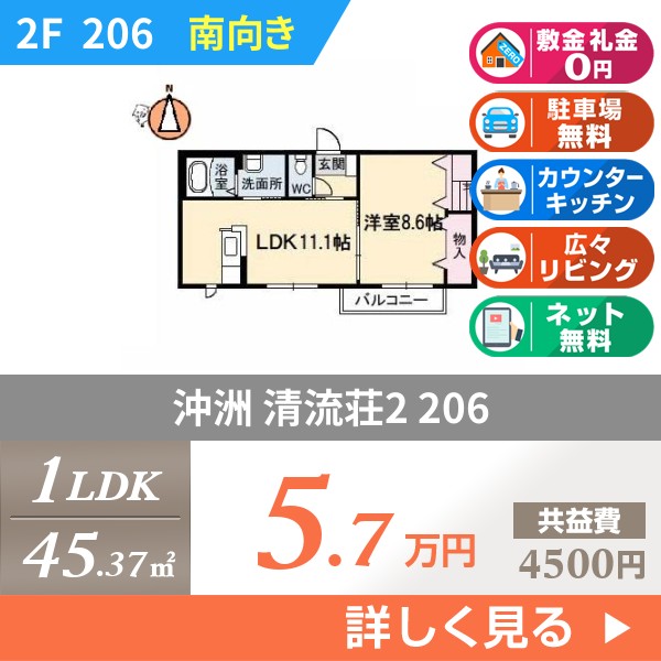 沖洲 清流荘2 206