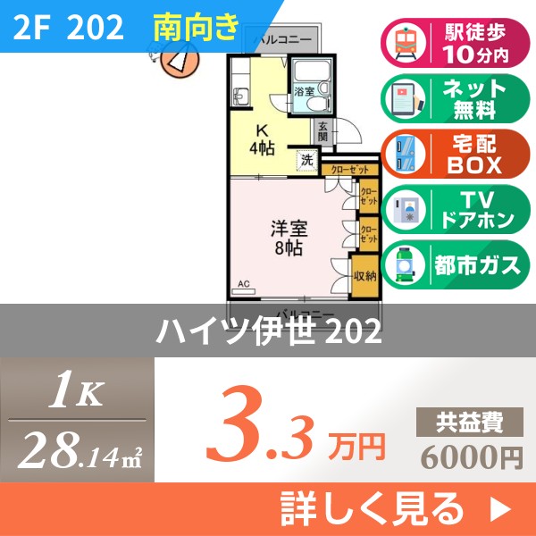 ハイツ伊世 202
