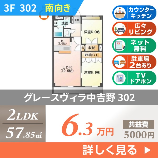 グレースヴィラ中吉野 302