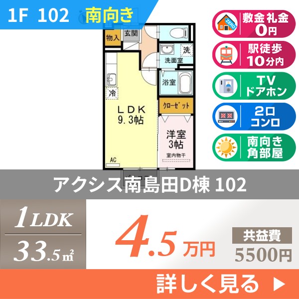 アクシス南島田D棟 102