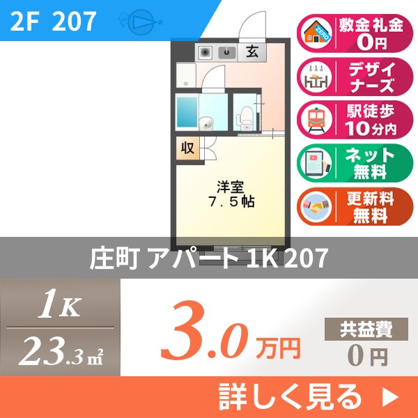 庄町 3階建アパート 1986年築 207