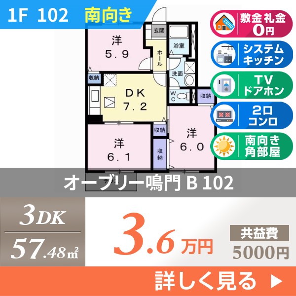 オーブリー鳴門 B 102