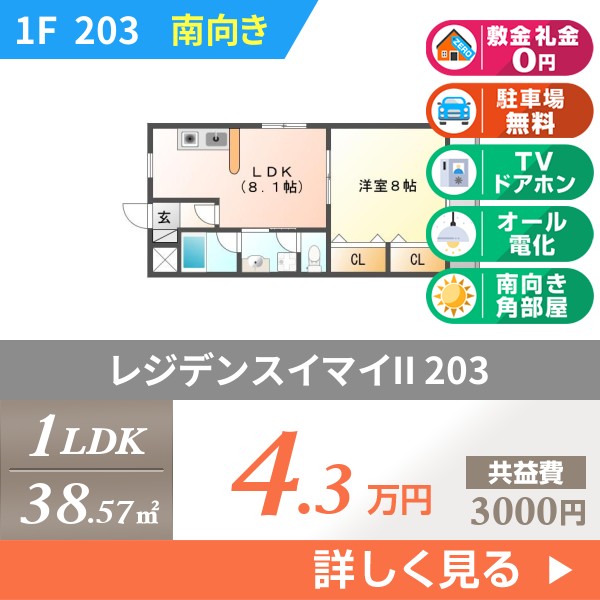 レジデンスイマイII 203