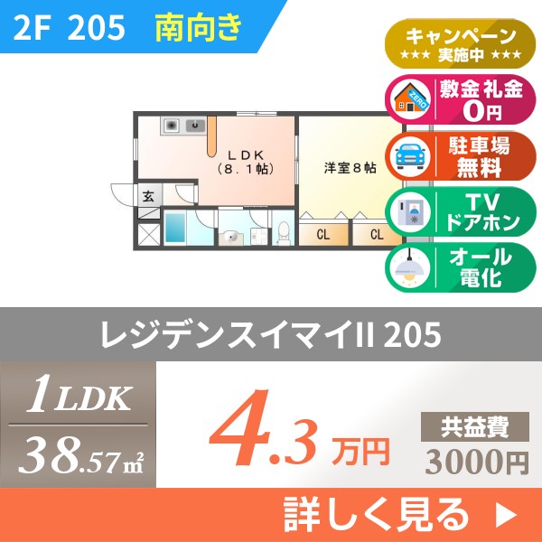 レジデンスイマイII 205