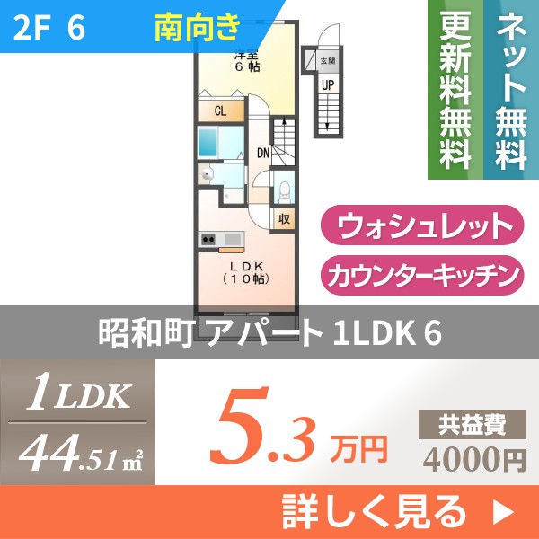 昭和町 アパート 1LDK 6