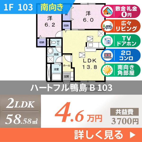 ハートフル鴨島 B 103