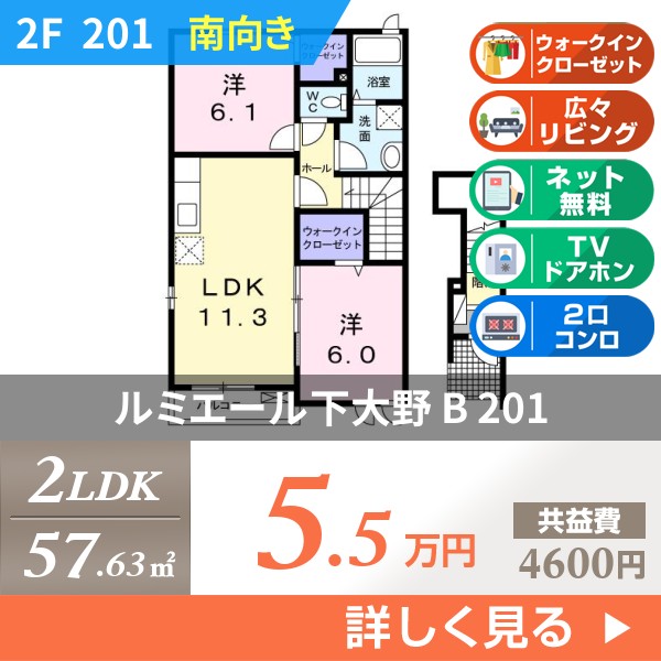 ルミエール下大野 B 201