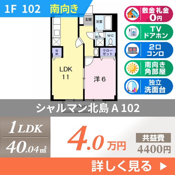 シャルマン北島 A 102