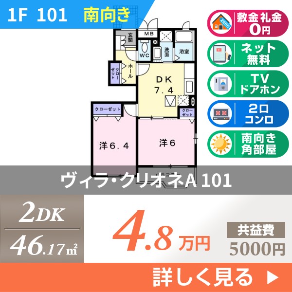 ヴィラ・クリオネA 101