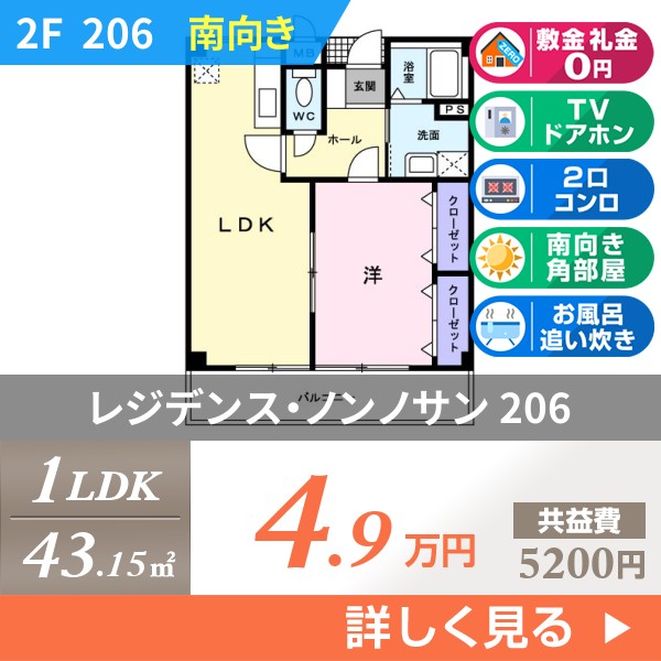 レジデンス・ノンノサン 206