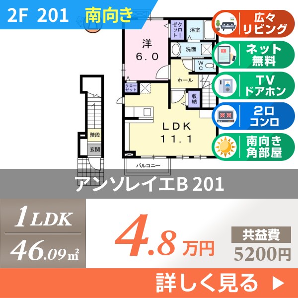アンソレイエB 201