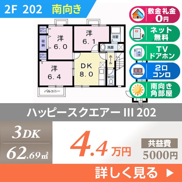 ハッピースクエアー III 202