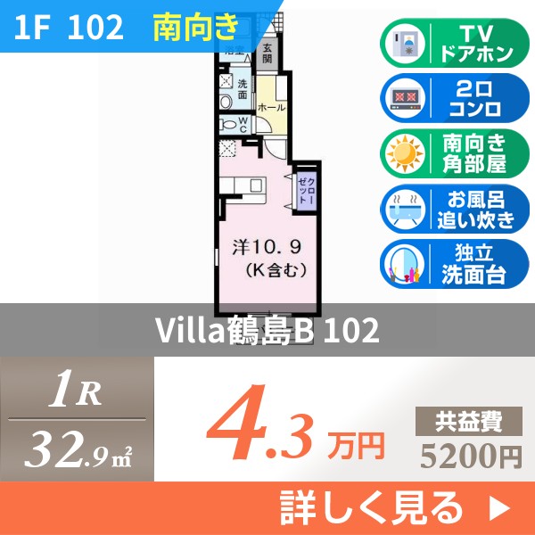Villa鶴島B 102