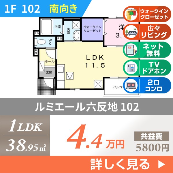 ルミエール六反地 102