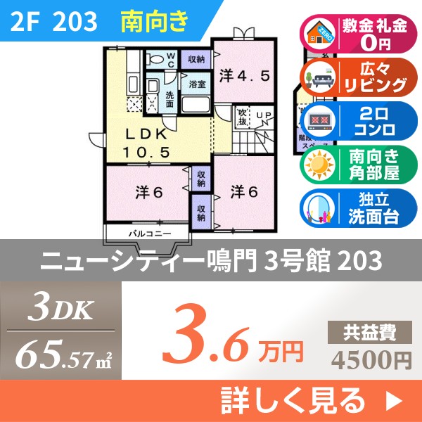 ニューシティー鳴門 3号館 203