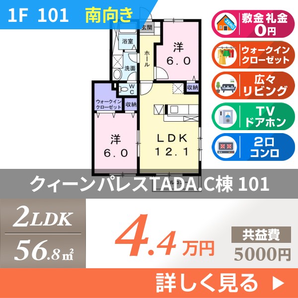 クィーンパレスTADA.C棟 101