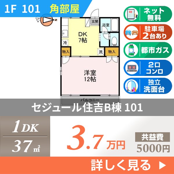 セジュール住吉B棟 101