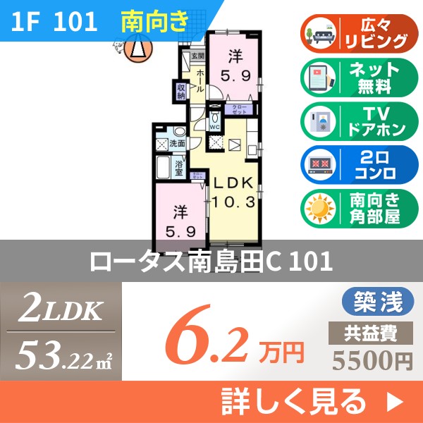 ロータス南島田C 101