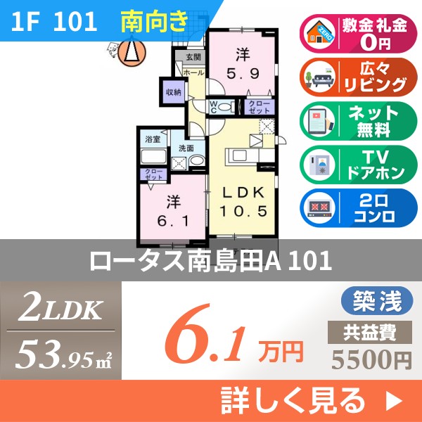 ロータス南島田A 101