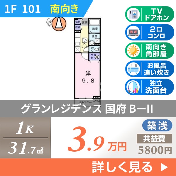 グランレジデンス 国府 BーII 101