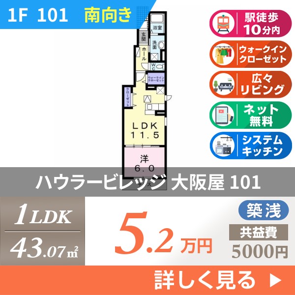 ハウラービレッジ 大阪屋 101