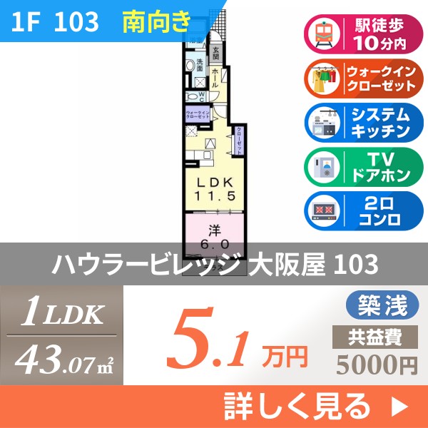 ハウラービレッジ 大阪屋 103