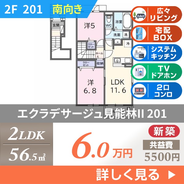 エクラデサージュ見能林II 201