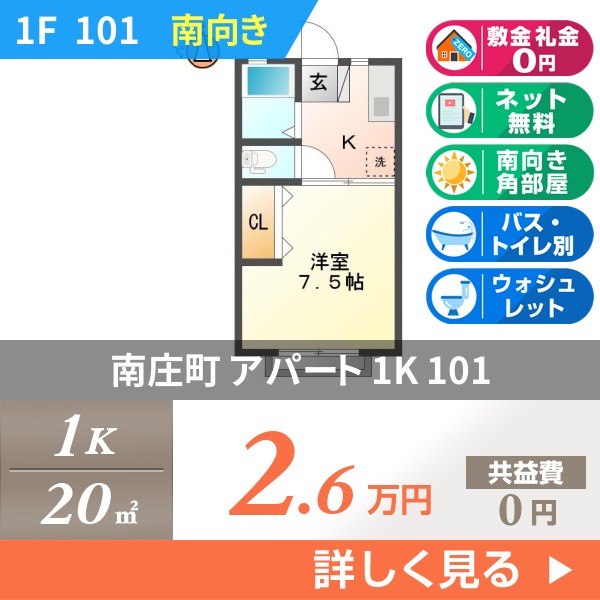 南庄町 2階建アパート 1996年築 101