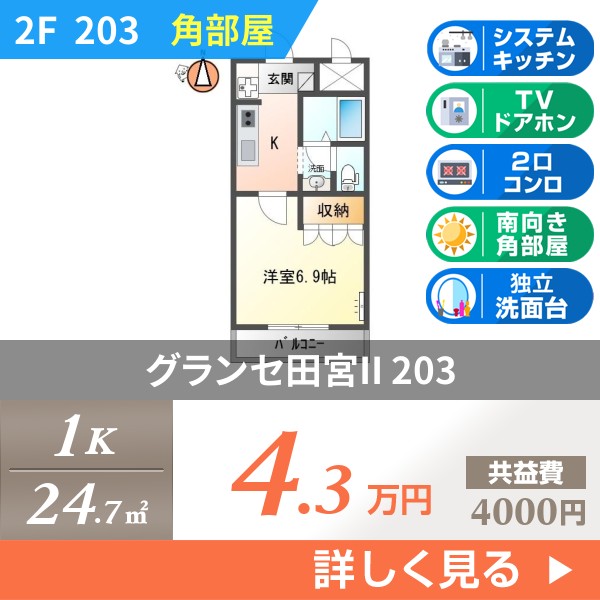 グランセ田宮II 203
