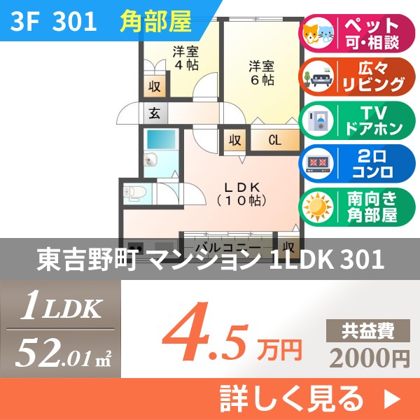 東吉野町 3階建マンション 1973年築 301