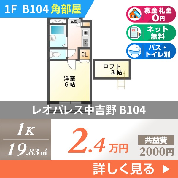 レオパレス中吉野 b104