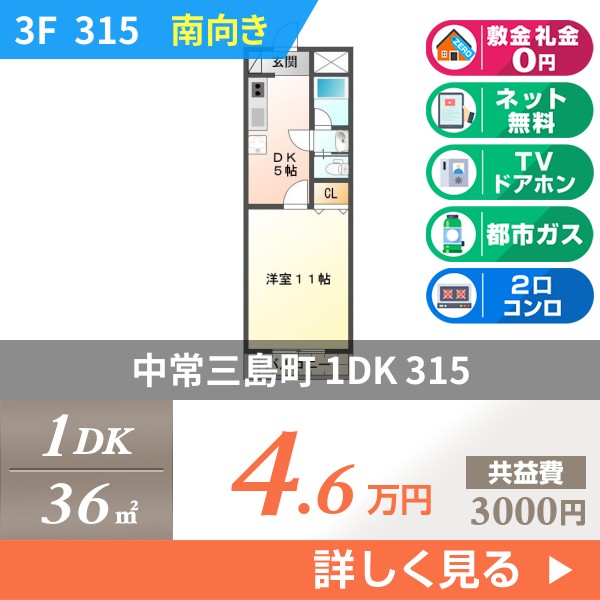 中常三島町 7階建マンション 1996年築 315