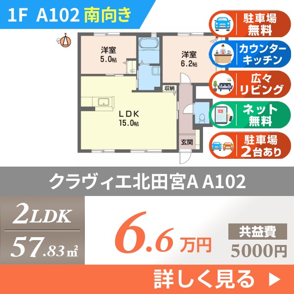 クラヴィエ北田宮A a102