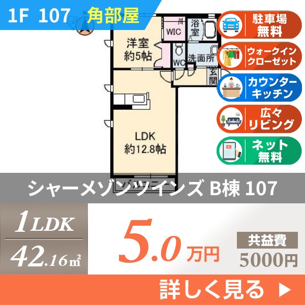 シャーメゾンツインズ B棟 107