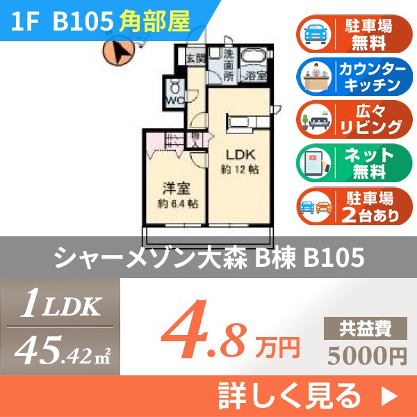 シャーメゾン大森 B棟 b105