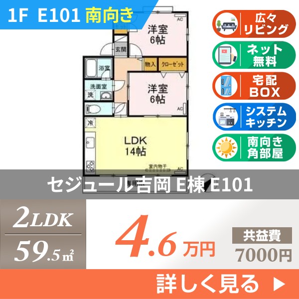 セジュール吉岡 E棟 e101